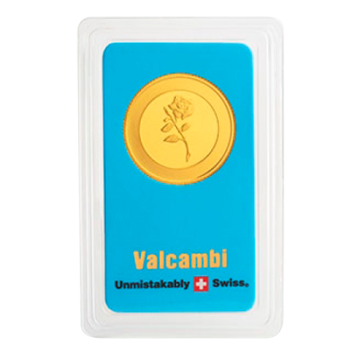 8 gram goud Valcambi munt voorkant