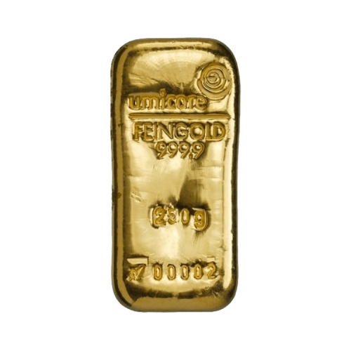 250 gram Umicore goudbaar