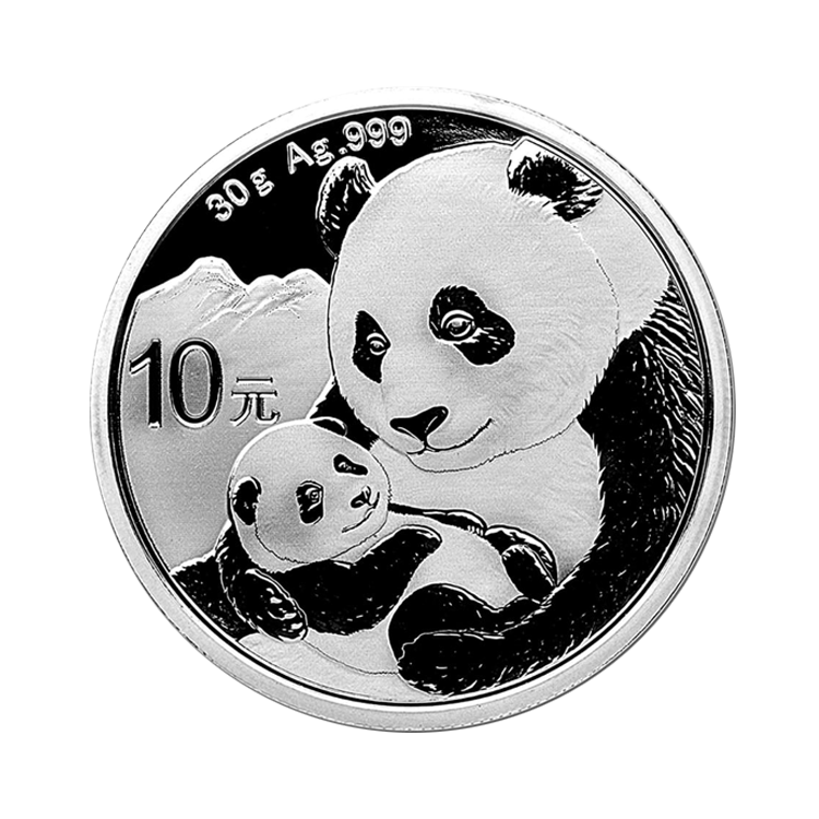 30 Gram zilveren munt Panda 2019 voorkant