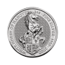 2 troy ounce zilveren munt Queens Beasts White Horse voorkant
