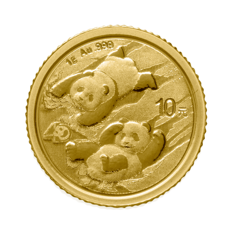 1 Gram gold coin Panda 2022 front