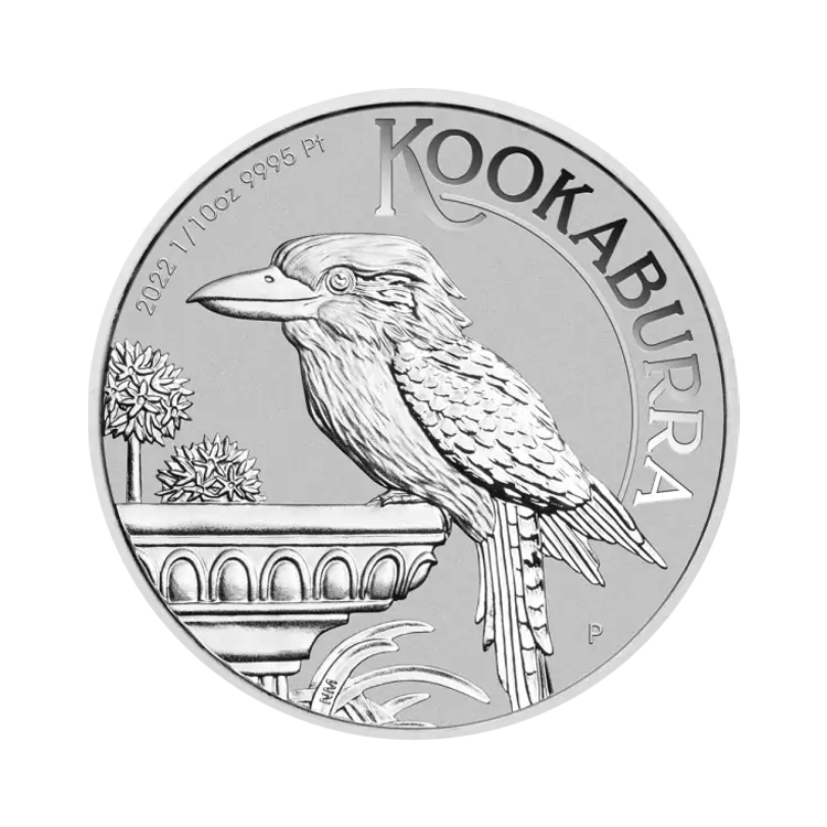 Kookaburra 1/10 troy ounce platina munt 2022 voorkant