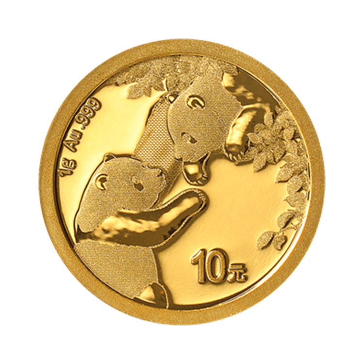 1 gram gold coin Panda 2023 front