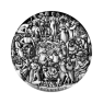 5 troy ounce zilveren munt De Decameron 2023 - antieke afwerking voorkant