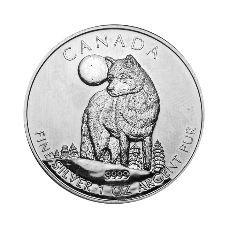 1 troy ounce silver Canada Wildlife Wolf coin 2011 front