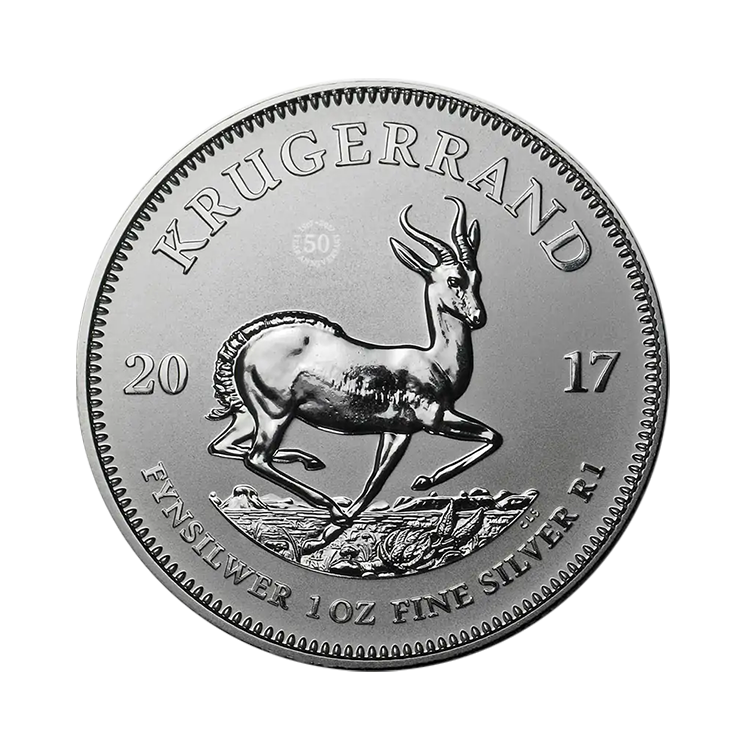 1 troy ounce silver coin Krugerrand 2017 - 50th anniversary front