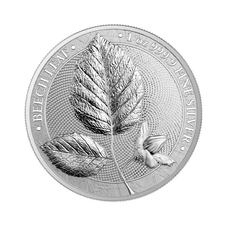 1 troy ounce zilveren munt Mythical Forest Beech Leaf 2023