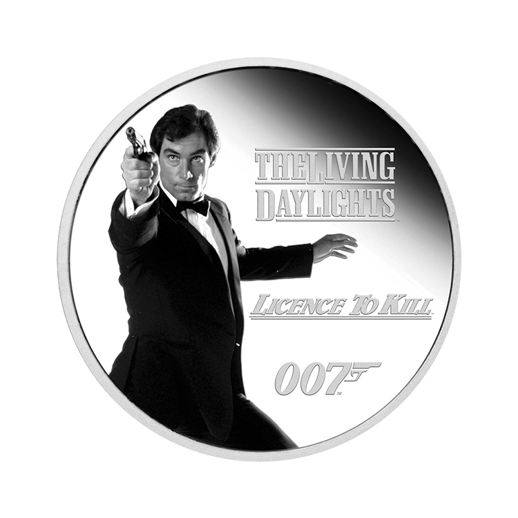 1 troy ounce zilveren munt James Bond 2023 proof voorkant