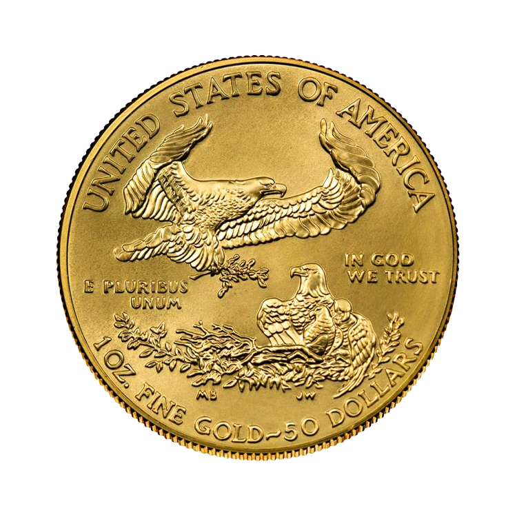 1 troy ounce American Gold Eagle 2021 back
