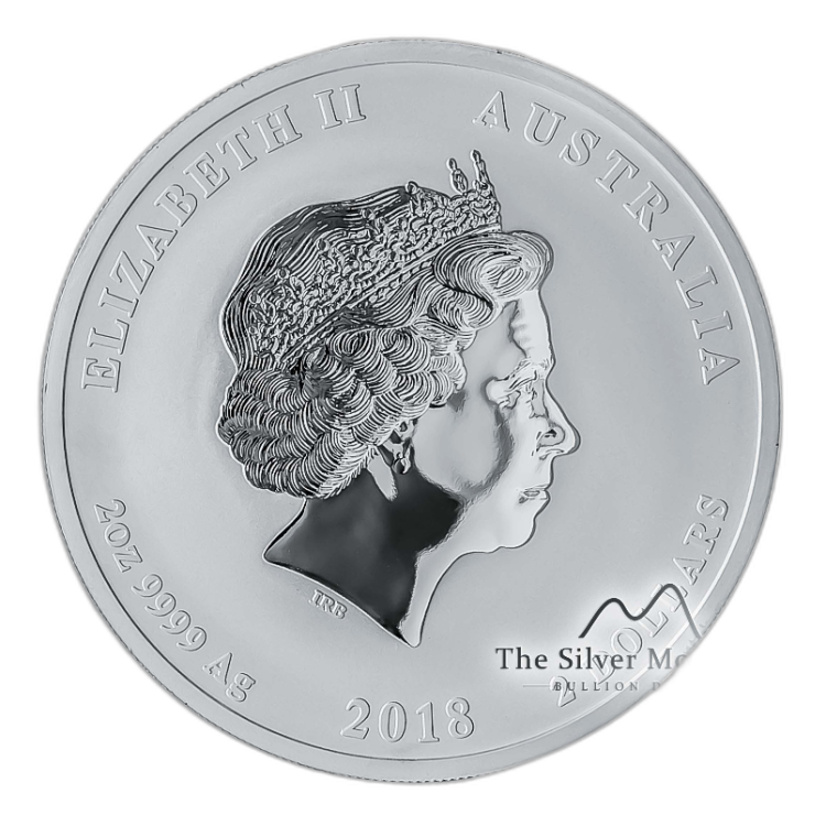 10 Troy ounce zilveren Lunar munt 2018 - het jaar van de hond perspectief 1