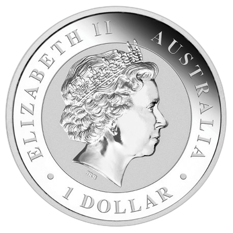 1 troy ounce zilver Koala munt 2018 achterkant