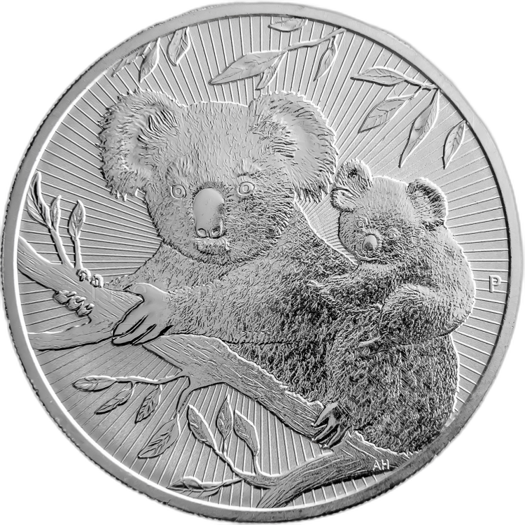 2 Troy ounce zilveren munt Koala Mother and Baby 2018 perspectief 1