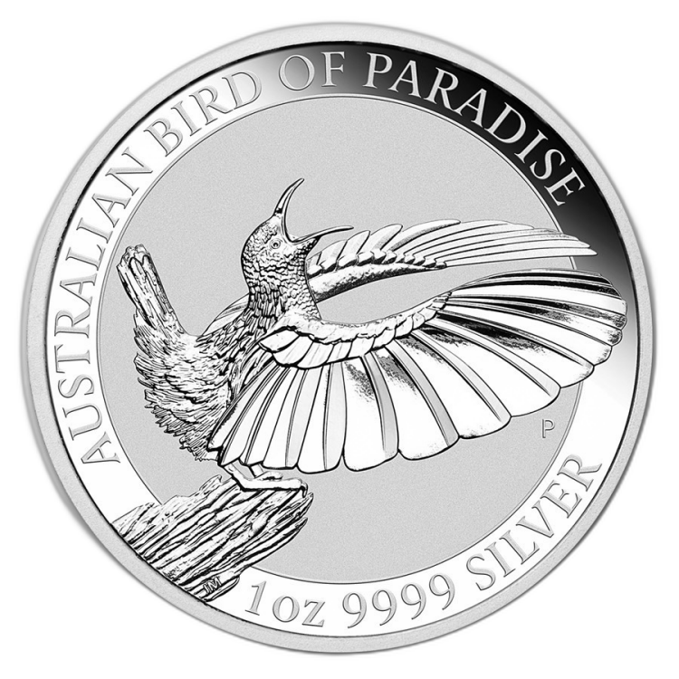 1 Troy ounce zilveren munt Birds of Paradise - Victoria’s Riflebird achterkant