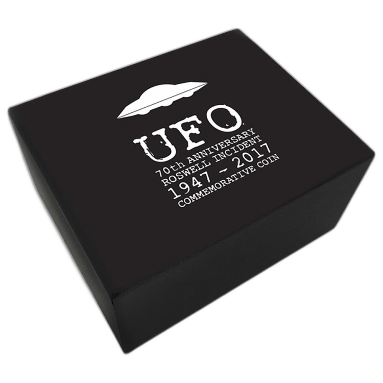 Silver coin 3D Ufo – Roswell Incident 2017 Prooflike angle 2