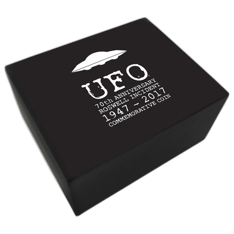 Silver coin 3D Ufo – Roswell Incident 2017 Prooflike angle 2