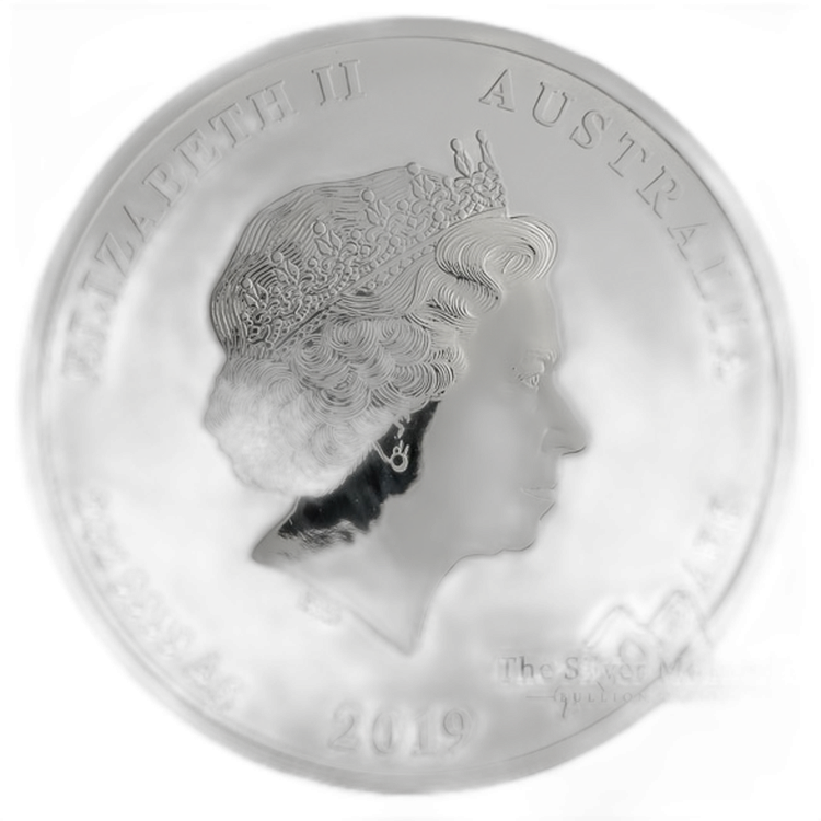 2 Troy ounce zilveren munt Lunar 2019 achterkant