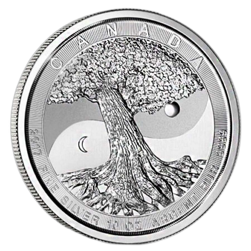 10 Troy ounce silver coin Tree Of Life front