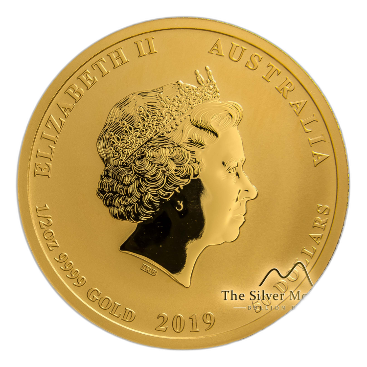 1/2 Troy ounce gold coin Lunar 2019 angle 5