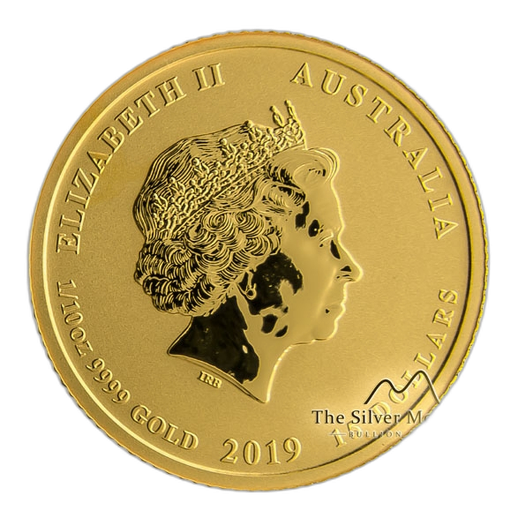 1/10 Troy ounce gouden munt Lunar 2019 achterkant