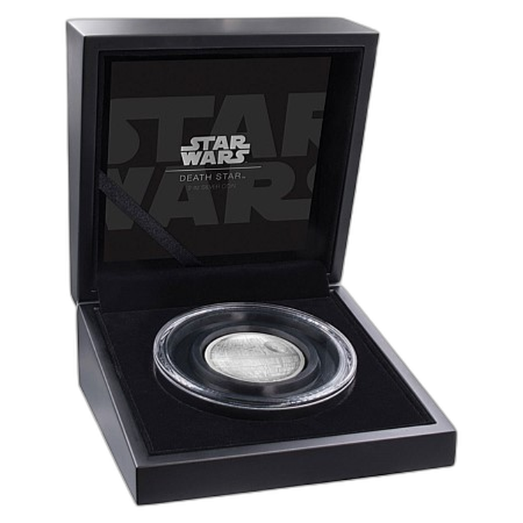 2 Troy ounce zilveren munt Star Wars Death Star Ultra High Relief back