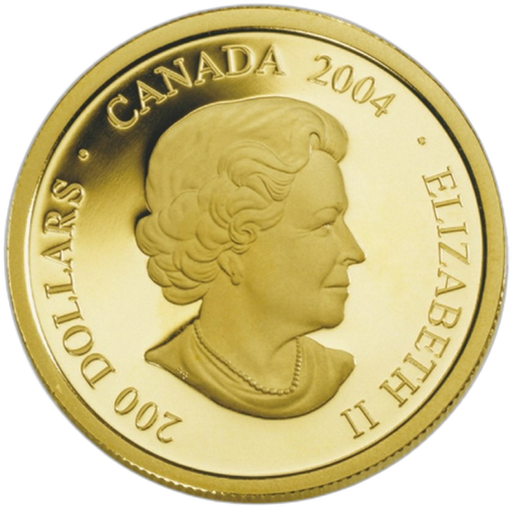 Gouden munt 200 Dollar Canada 2004 - Alfred Pellan perspectief 1