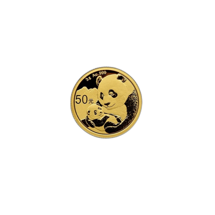 3 Grams gold coin Panda 2019 back