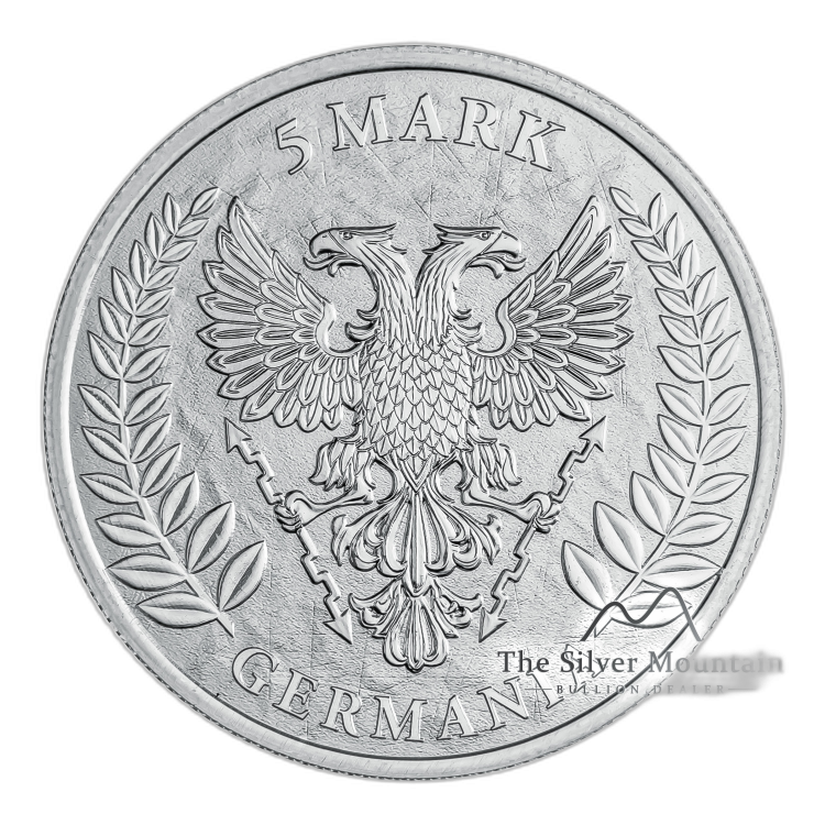 1 Troy ounce silver Germania 2019 angle 1