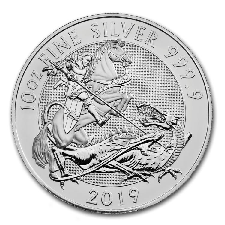 10 Troy ounce silver coin Valiant 2021 back