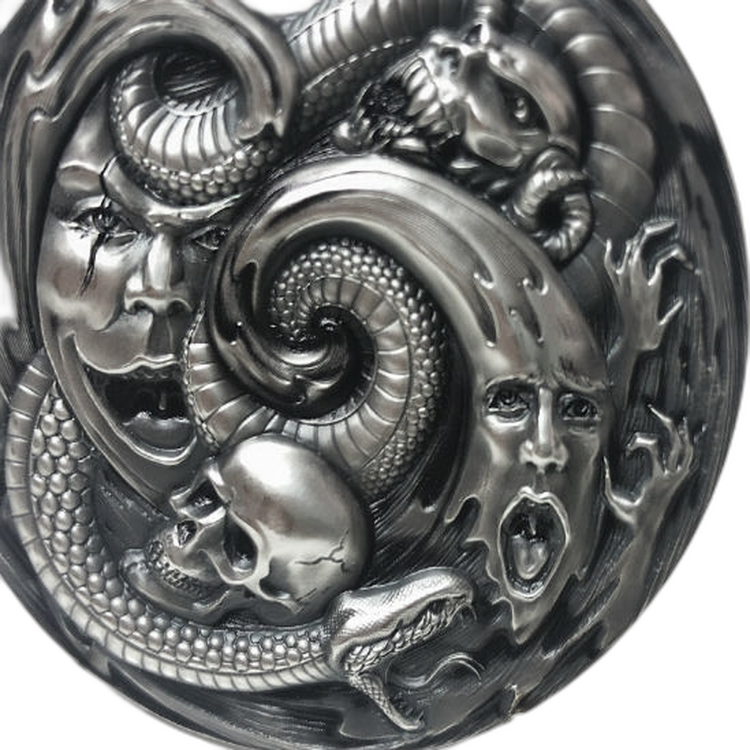 3 Troy ounce silver coin Pandora's Box Palau 2019 back