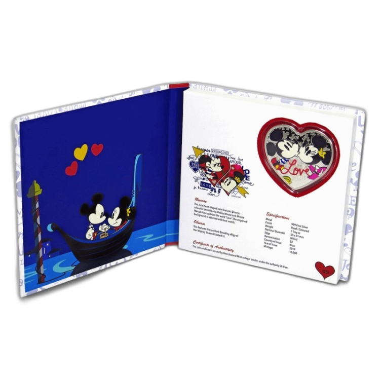 1 Troy ounce zilveren munt Disney Love 2019 angle 3