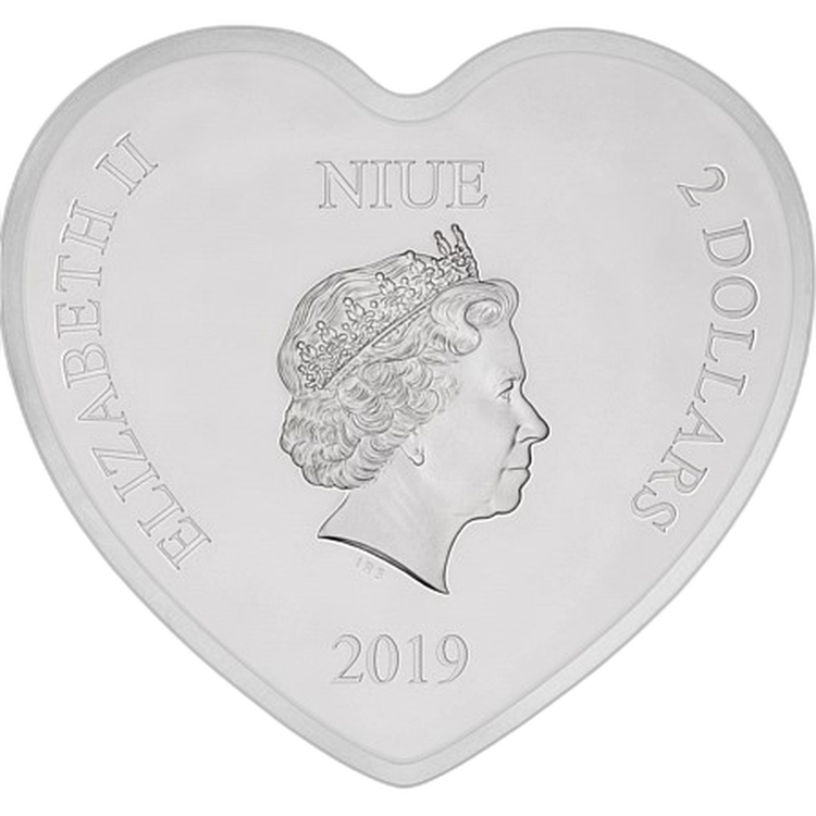 1 Troy ounce zilveren munt Disney Love 2019 back