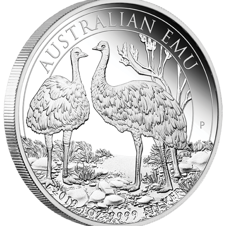 1 Troy ounce zilveren munt Emoe 2019 Proof achterkant