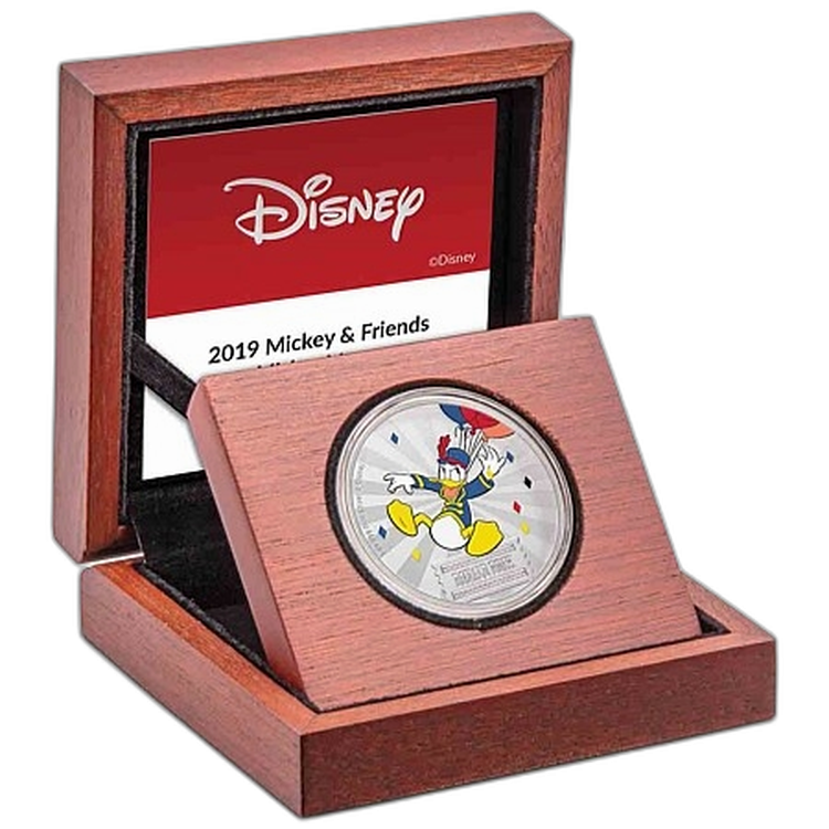 1 Troy ounce zilveren munt Disney - Carnival Donald Duck 2019 achterkant