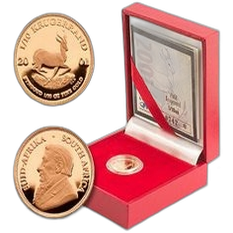 1/4 Troy ounce gold coin Krugerrand proof back