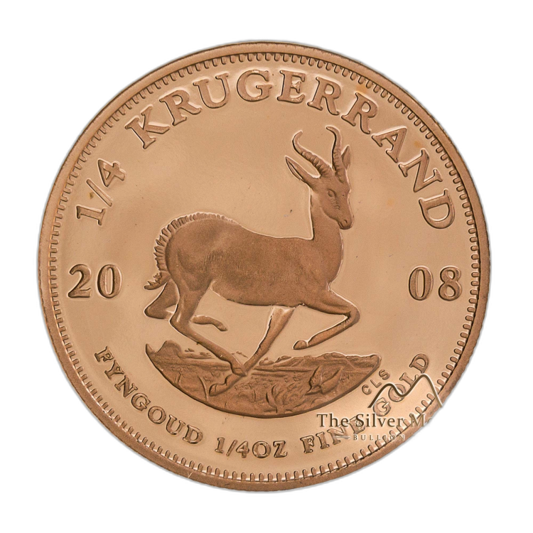 1/4 Troy ounce gold coin Krugerrand proof angle 3