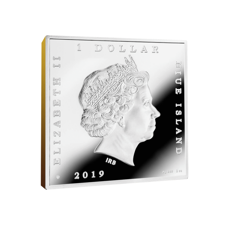 1 Troy ounce zilveren munt Boy Basket Fruit Caravaggio achterkant