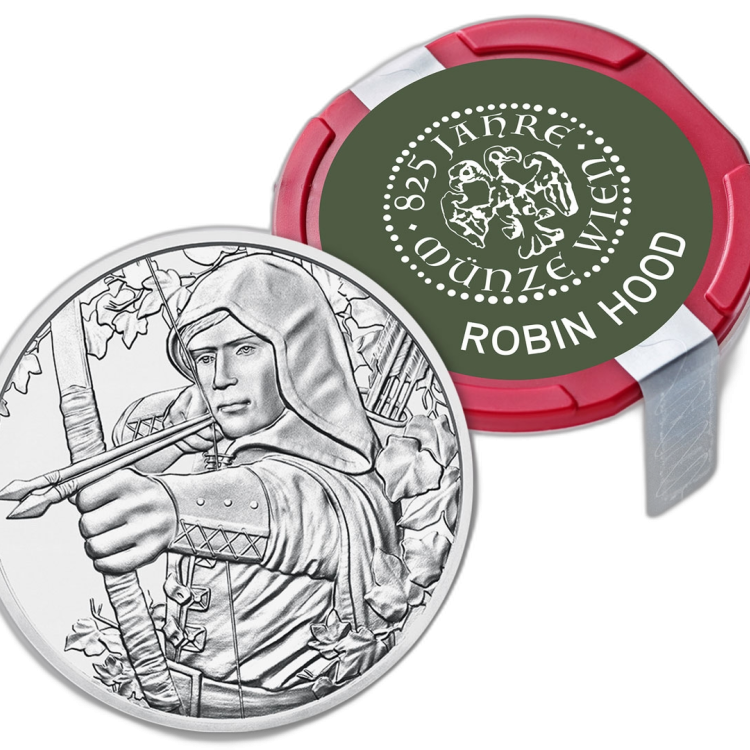1 Troy ounce silver coin Robin Hood back