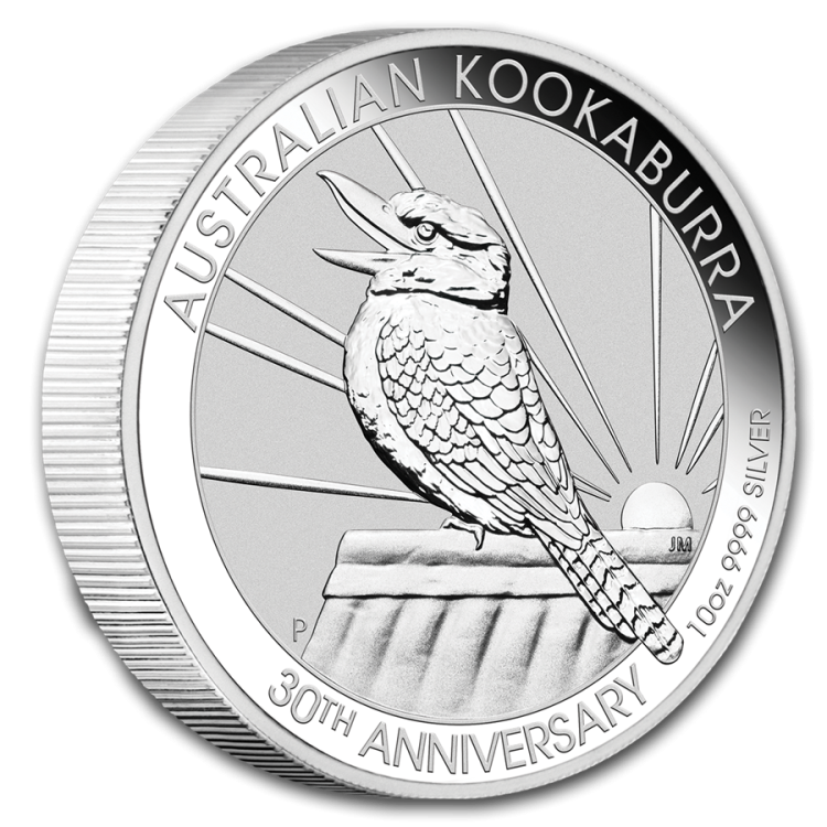 10 Troy ounce zilveren munt Kookaburra 2020 achterkant