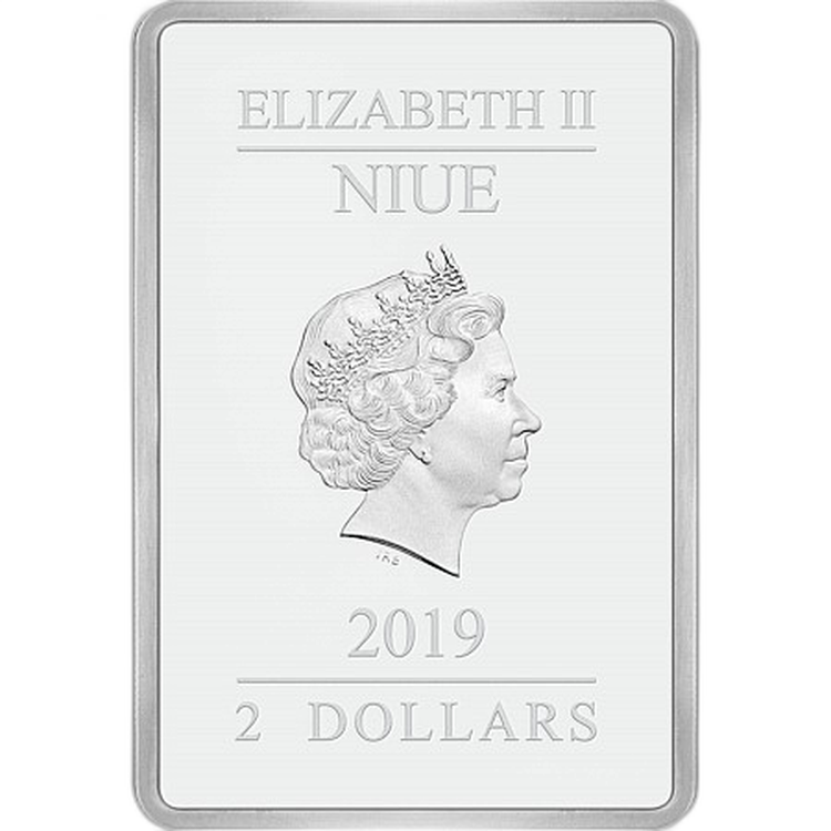 1 Troy ounce zilveren munt Disney's kerst groet Proof 2019 perspectief 3