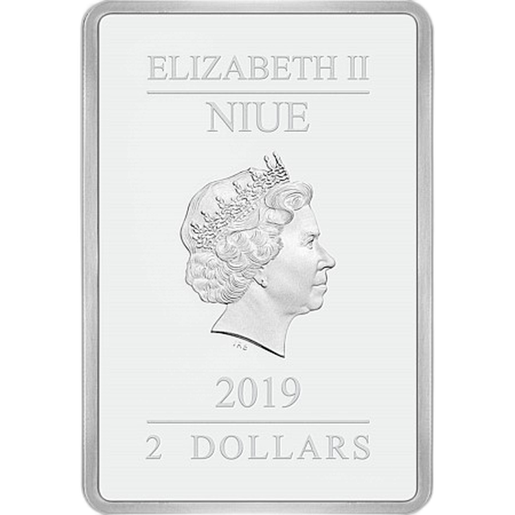 1 Troy ounce zilveren munt Disney's kerst groet Proof 2019 perspectief 3