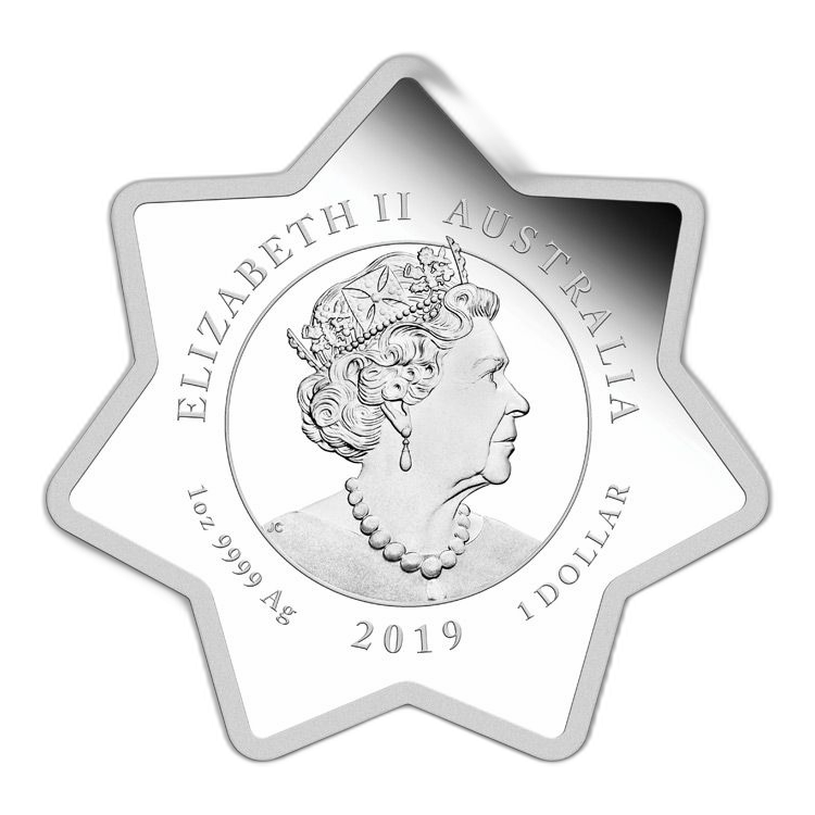 1 Troy ounce zilveren munt Kerst Stervorm 2019 back