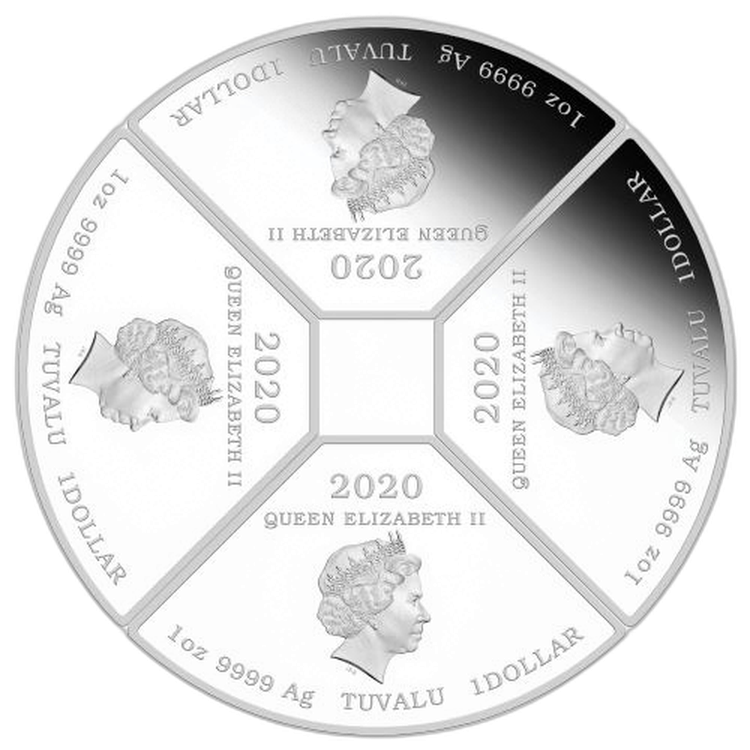 4-Delige set Year of the Mouse Quadrant 2020 achterkant