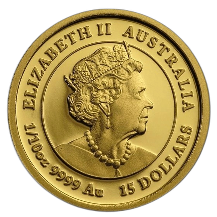 1/10 Troy ounce gouden munt Lunar 2020 Proof achterkant