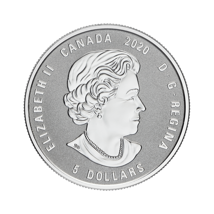 Silver coin May Birthstone Swarovski 2020 back