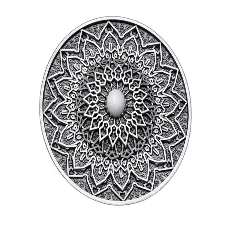 3 troy ounce zilveren munt mandala art VI 'Persian' perspectief 1