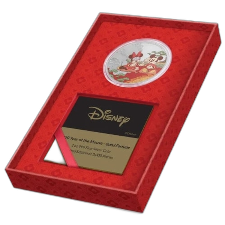 1 Troy ounce zilveren munt Disney Lunar Year of the Mouse 2020 - Good Fortune achterkant
