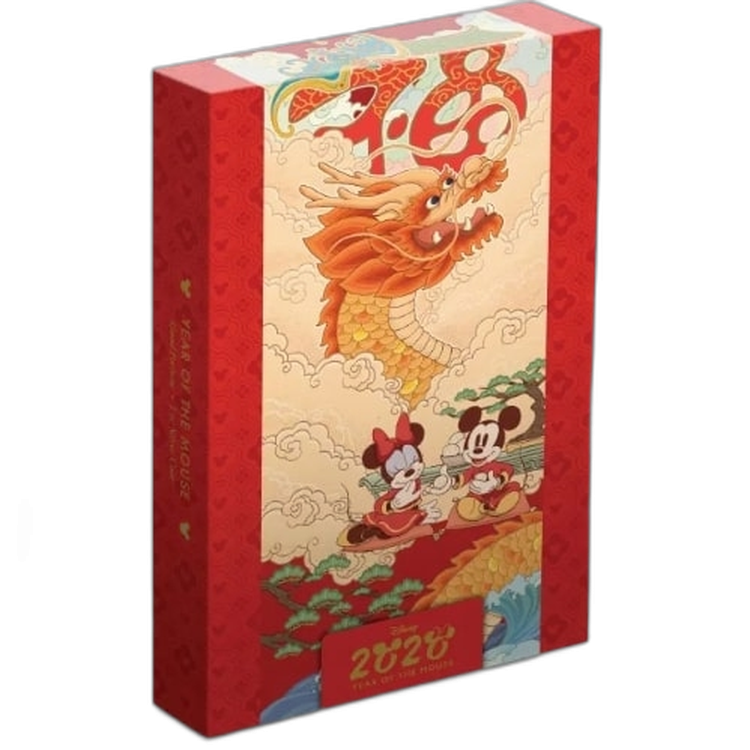 1 Troy ounce zilveren munt Disney Lunar Year of the Mouse 2020 - Good Fortune perspectief 1