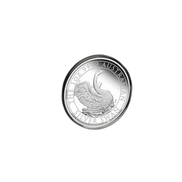1 troy ounce silver coin Swan 2020 Proof back