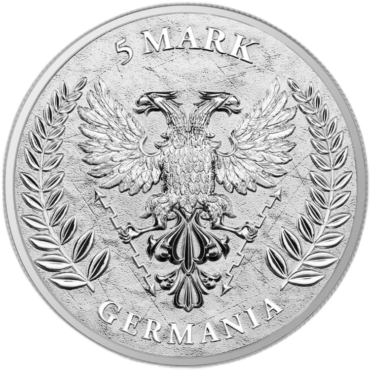 1 Troy ounce zilveren munt Germania 2020 perspectief 1