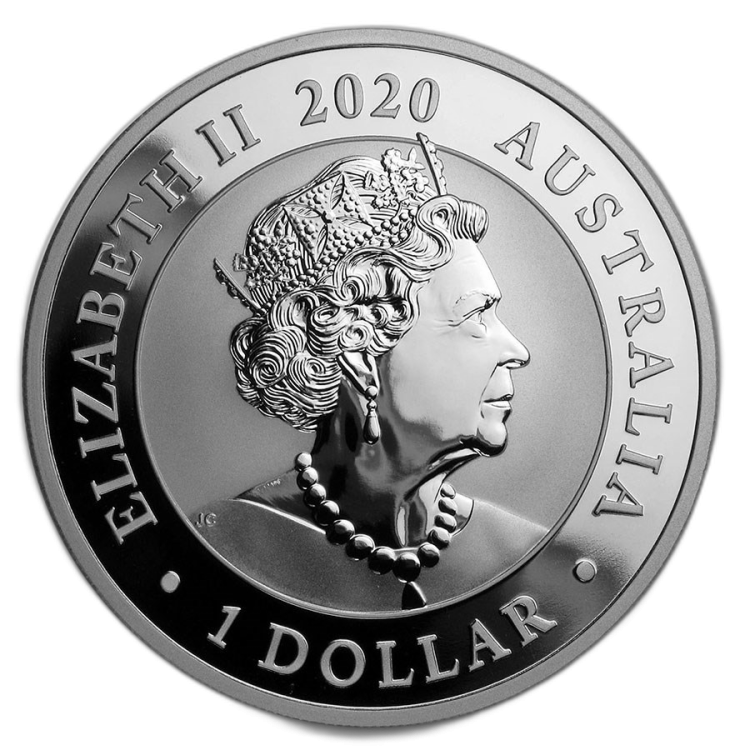 1 troy ounce zilveren munt zwaan 2020 perspectief 1